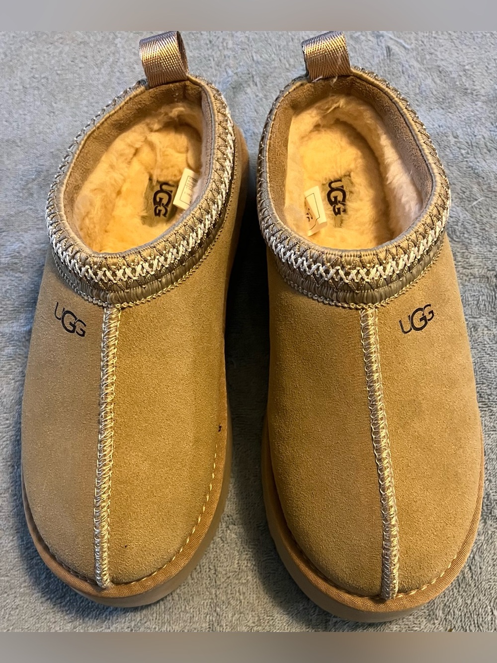 UGG WoMen's Chestnut Suede Shearling Slip-On Clog Size 39
